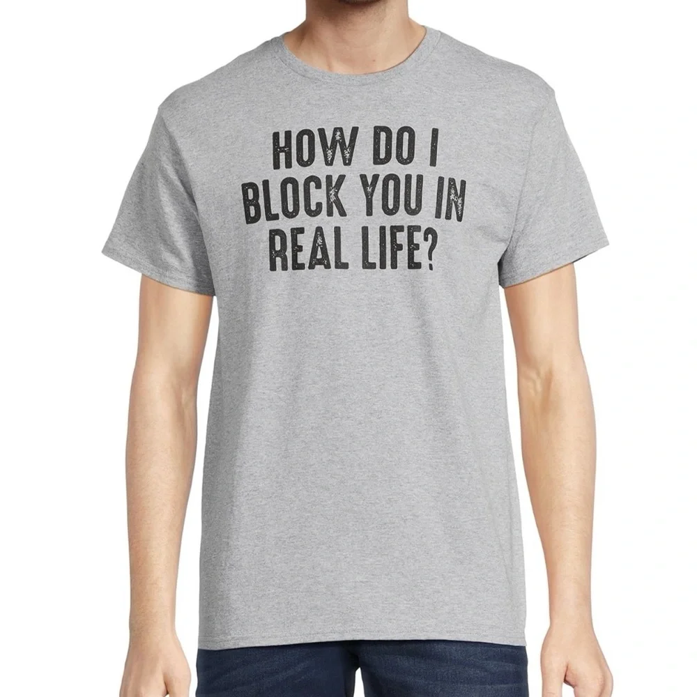 NWT How Do I Block You In Real Life Tee - Picture 2 of 3